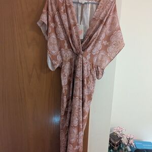 Elegant Floral V-Neck Dress